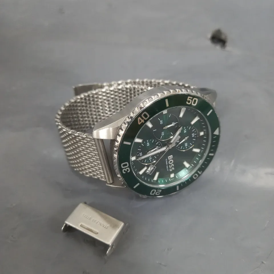 BOSS ADMIRAL GREEN CHRONOGRAPH WATCH RRP £329