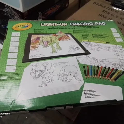 BOXED CRAYOLA DINOSAUR LIGHT-UP TRACING PAD