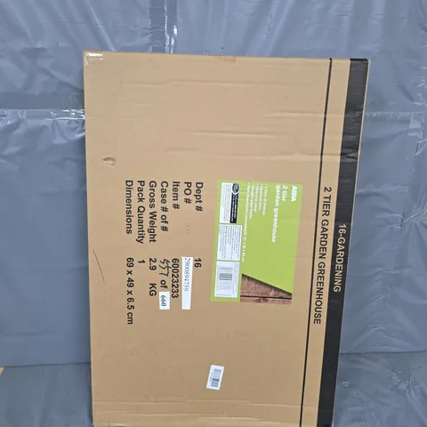 BOXED 2 TIER GARDEN GREENHOUSE