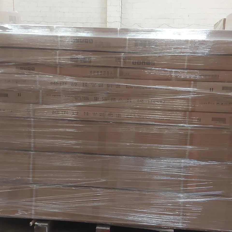 PALLET CONTAINING A VERY LARGE QUANTITY OF ASSORTED DESIGNER FURNITURE PARTS INCLUDING: GARDEN SHED PARTS, GREENHOUSE PARTS ECT