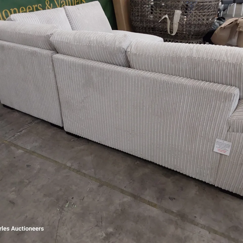 DESIGNER CHAISE SOFA NATURAL JUMBO CHORD 