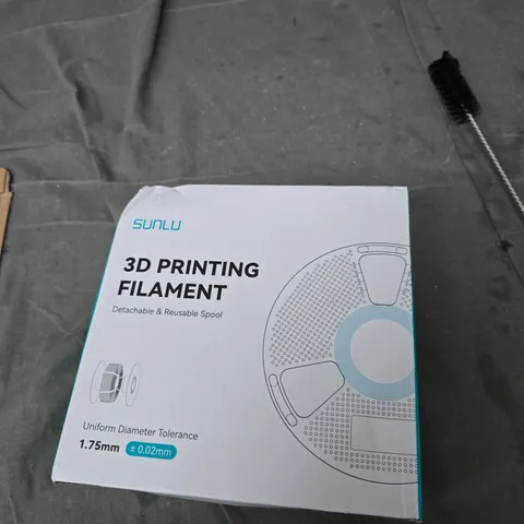 BOX OF APPROXIMATELY 14 ASSORTED ITEMS TO INCLUDE: 3 PRINTING FILAMENT AND CLEANING BRUSH