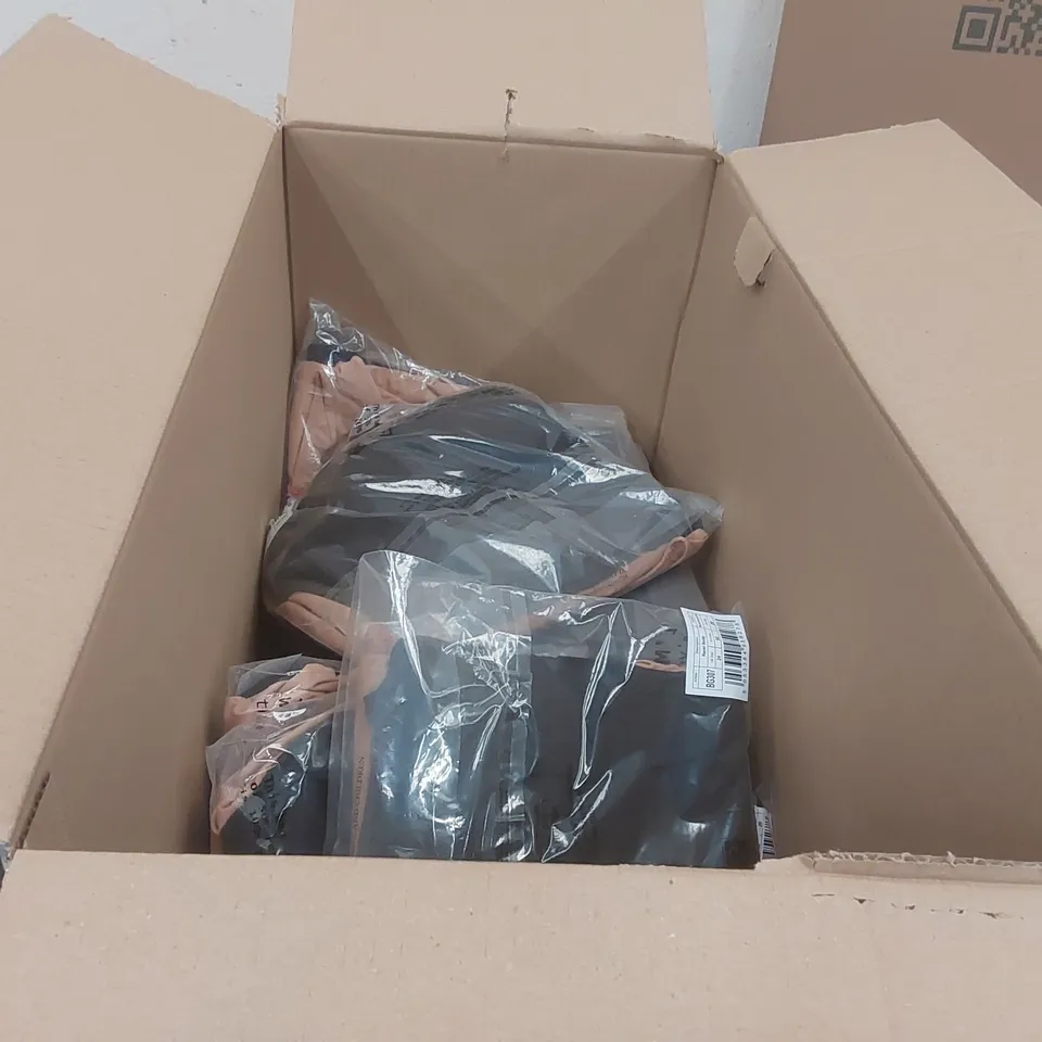 BOX CONTAINING APPROXIMATELY 21x PAIRS OF BRAND NEW MAGISCULPT BLACK/LATTE RACER BODYSUITS - SIZE 24