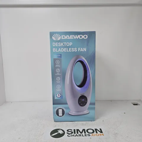 DAEWOO DESKTOP BLADE-LESS FAN – BOXED