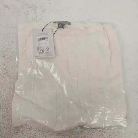 BAGGED NOBODYS CHILD POINTELLE TEE IN WHITE - UK MEDIUM