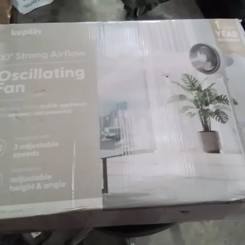 BOXED KEPLIN 10" WHITE OSCILLATING FAN