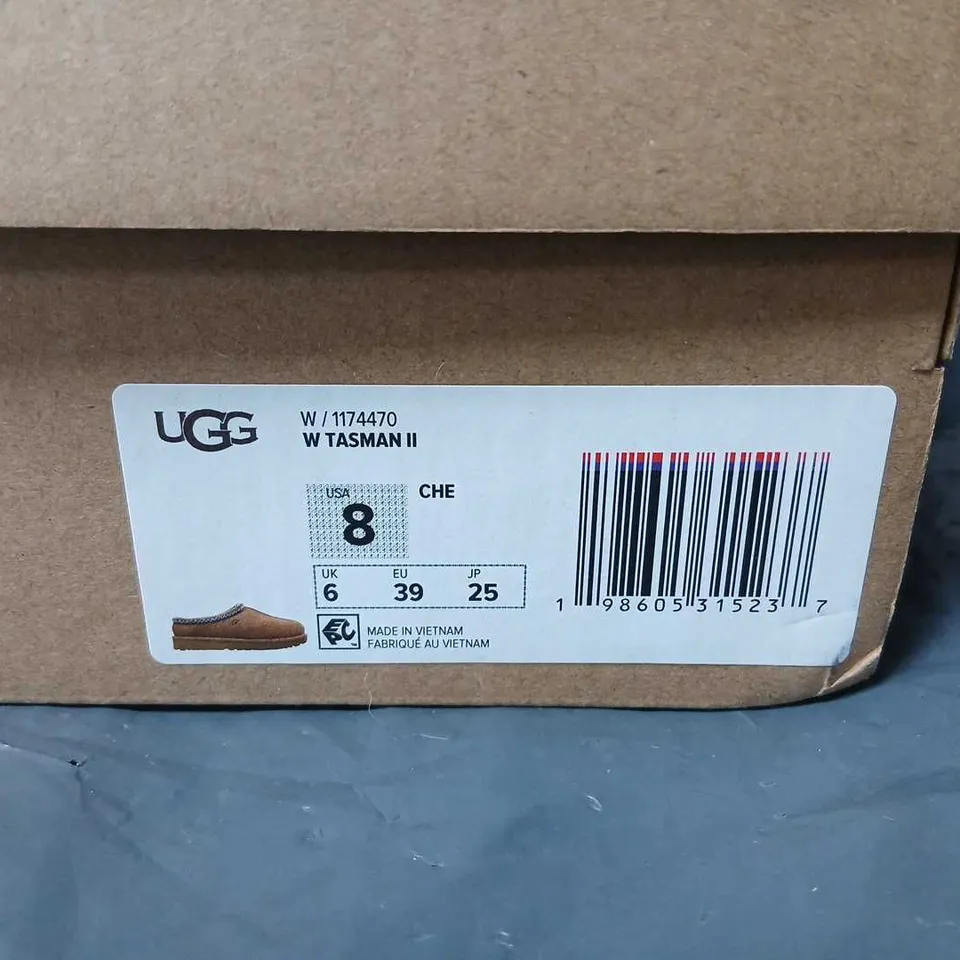 UGG TASMAN II SLIPPERS – UK 6 (US 8, EU 39) TAN SUEDE WITH SHEARLING