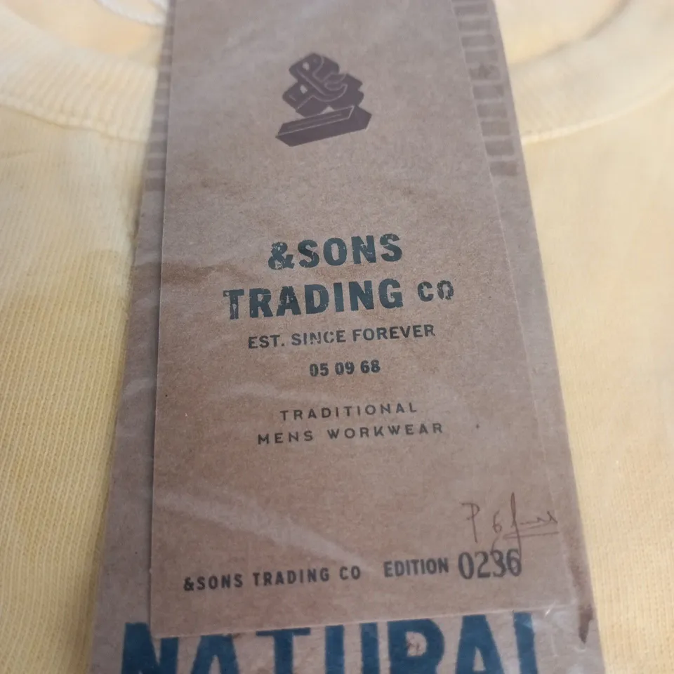 &SONS ELEMENT T-SHIRT SUN YELLOW, XXL