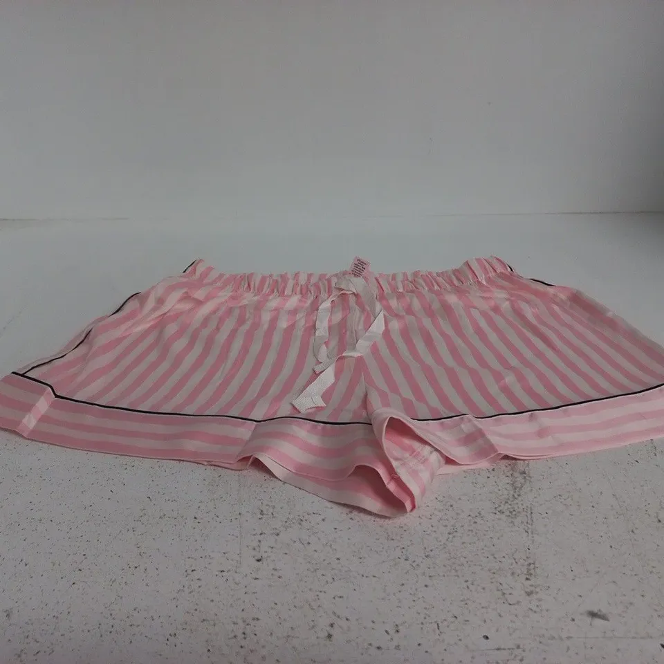 VICTORIA'S SECRET PINK STRIPE PYJAMA SET LARGE