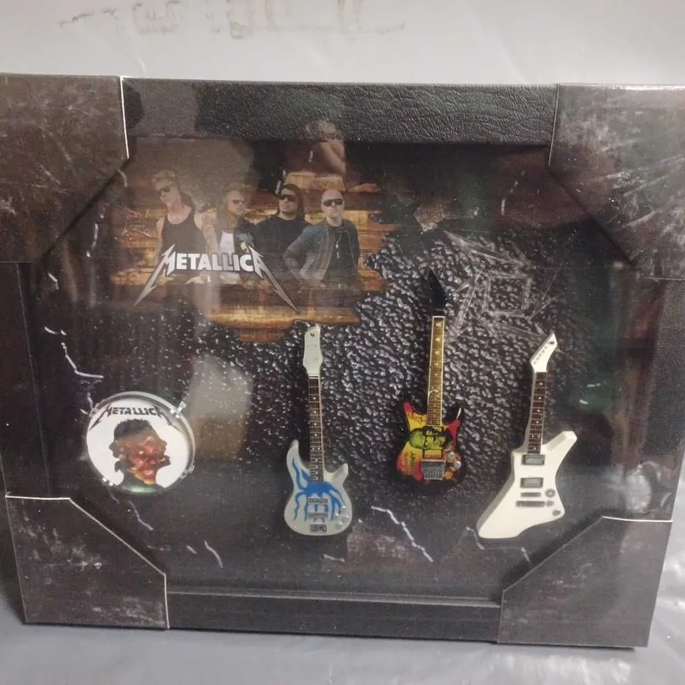 ROCK GUITAR MINIATURES FRAMED ART - METALLICA