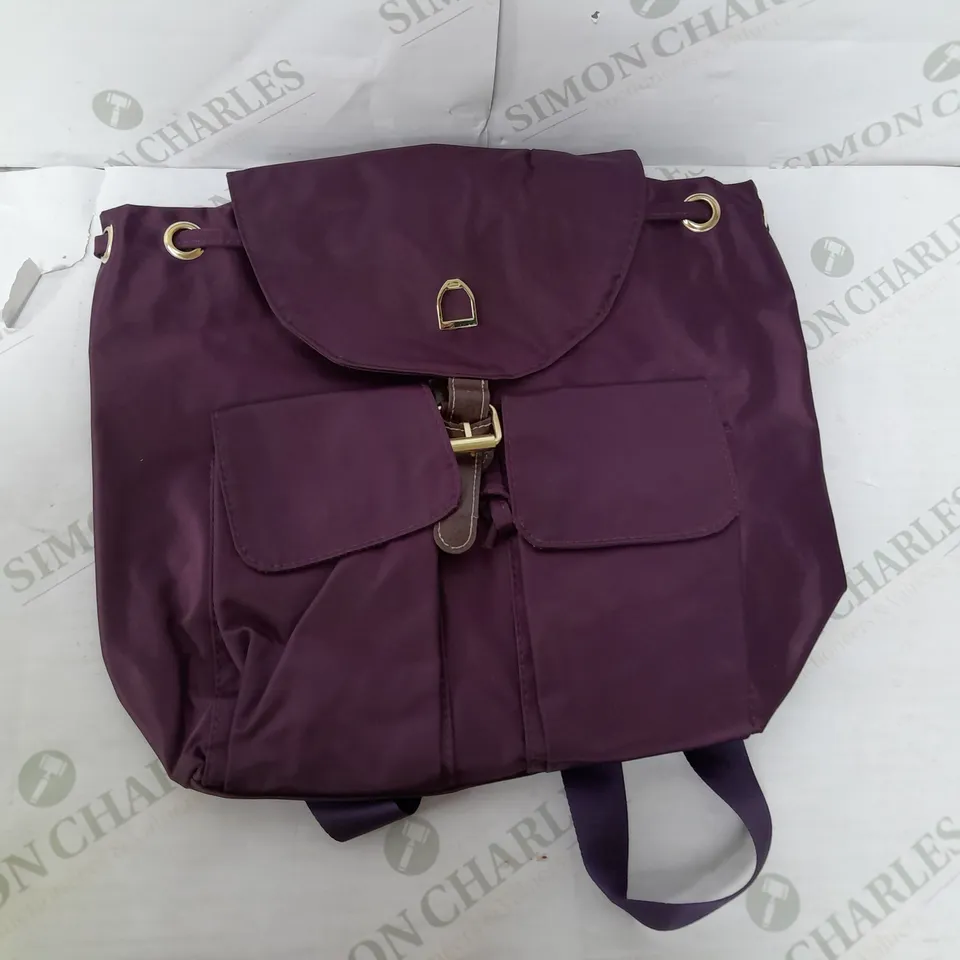 HOUSE OF BRAUR NYLON RUCKSACK IN PURPLE RRP £59.95