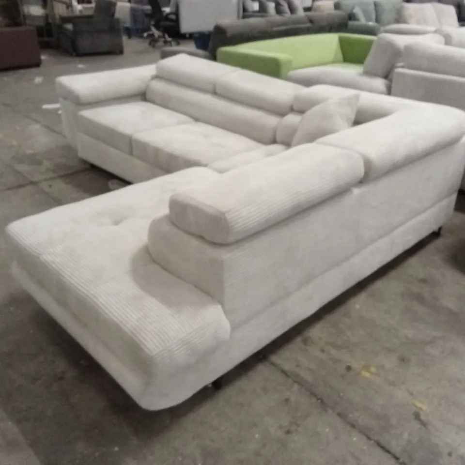 QUALITY DESIGNER FABRIC UPHOLSTERED CORNER SOFA