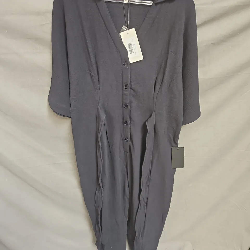 ELEVEN LOVES BECCA CHEESECLOTH JUMPSUIT IN BLACK SIZE 10
