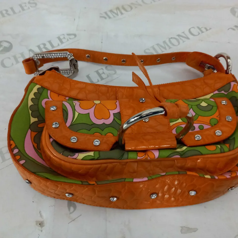 MULTI COLOURED STRAPPED HANDBAG 