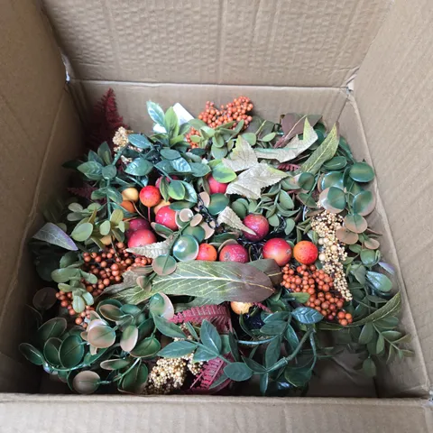 ROSE HIP AND BERRY PUMPKIN HANGING BASKET