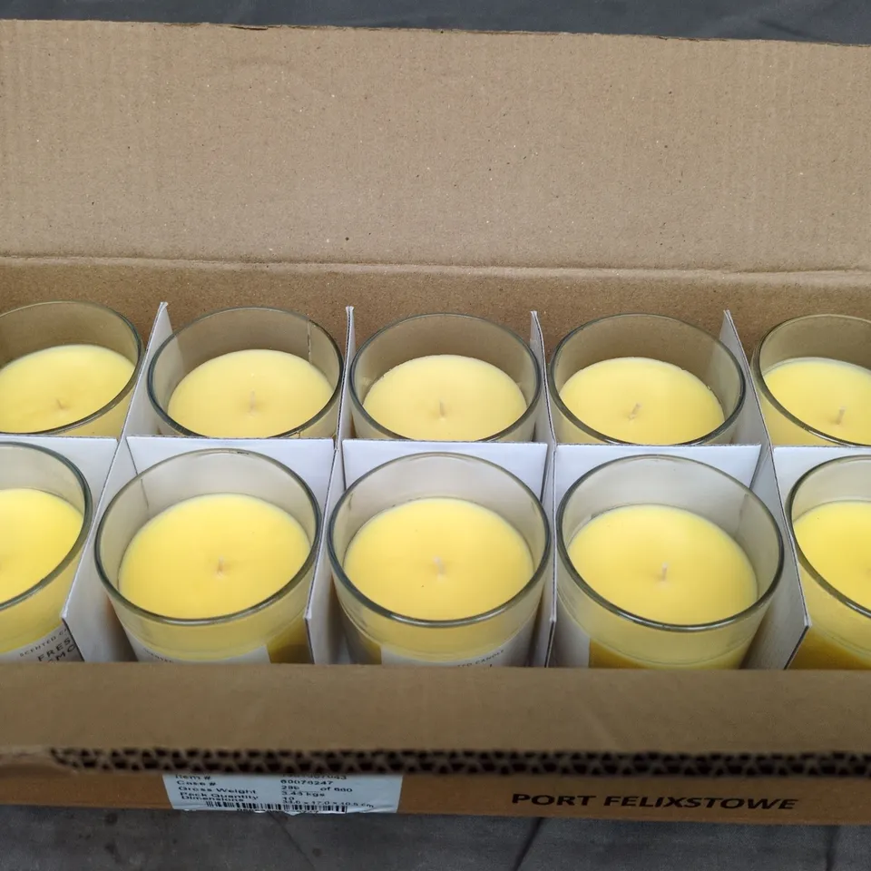 LOT OF 10 GH SCENTED CANDLES FRESH LEMON 