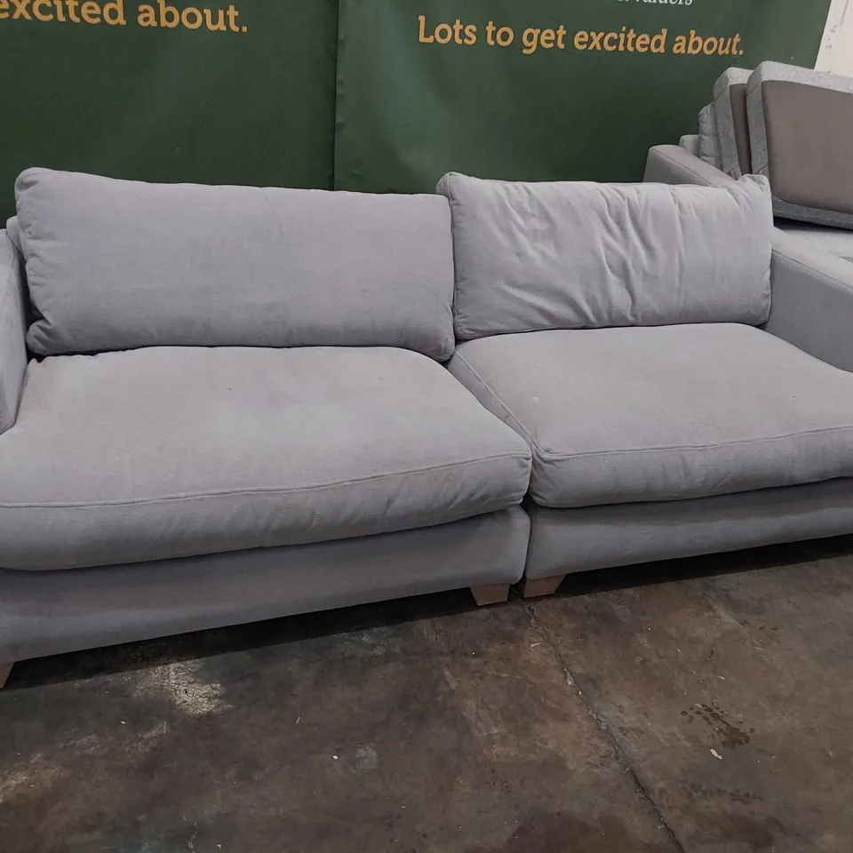 QUALITY BRITISH DESIGNER LOUNGE Co. LOLA FOUR SEATER SOFA GREY FABRIC 