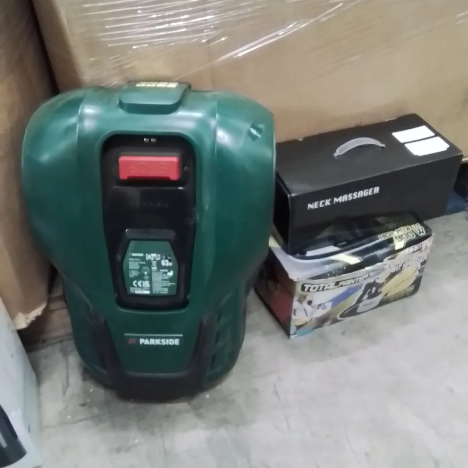 PALLET CONTAINING A LARGE QUANTITY OF ELECTRICAL PRODUCTS TO INCLUDE;LAWN MOWER,PAINT SPRAYER,NECK MASSAGER 