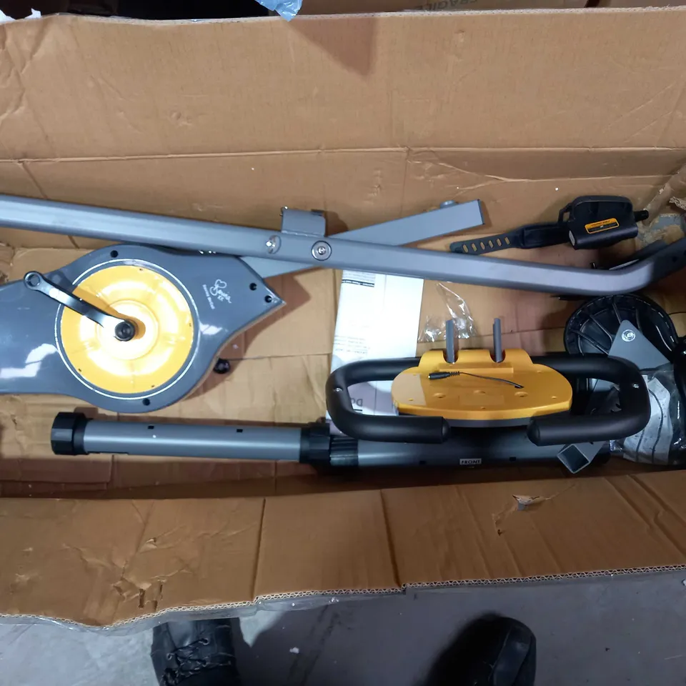 DAVINA FITNESS FOLDING MAGNETIC EXERCISE BIKE, YELLOW [COLLECTION ONLY]