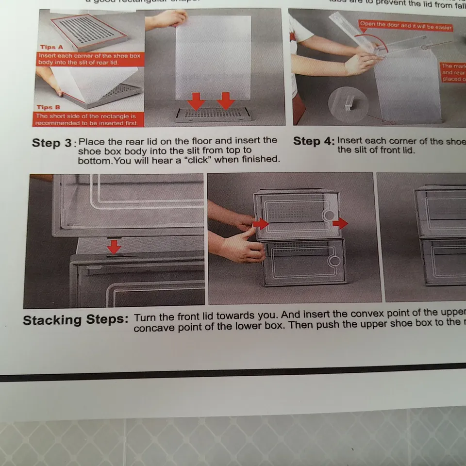 boxed unbranded shoe stacking boxes