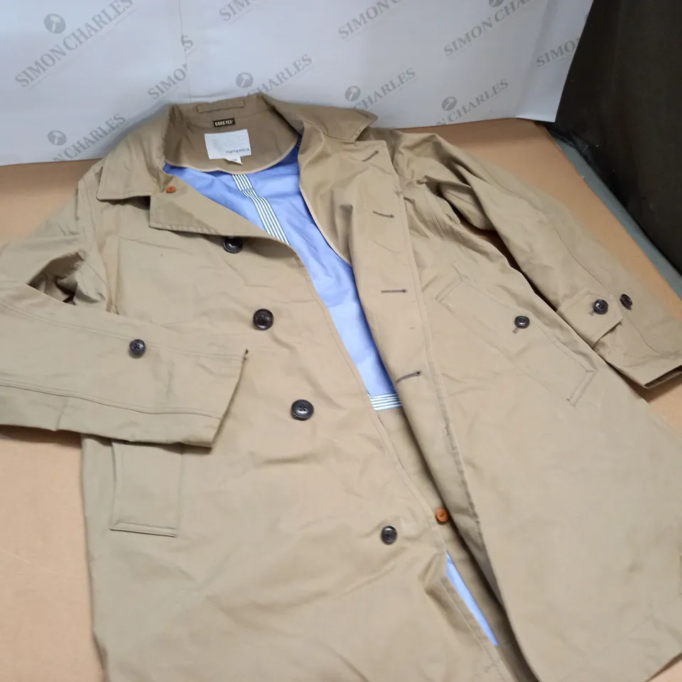 NANAMICA BROWN TRENCH COAT - SMALL