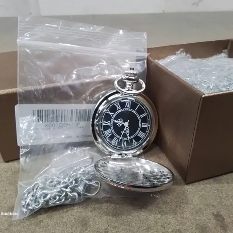 QUALITY STYLISH POCKET WATCH AND CHAIN.