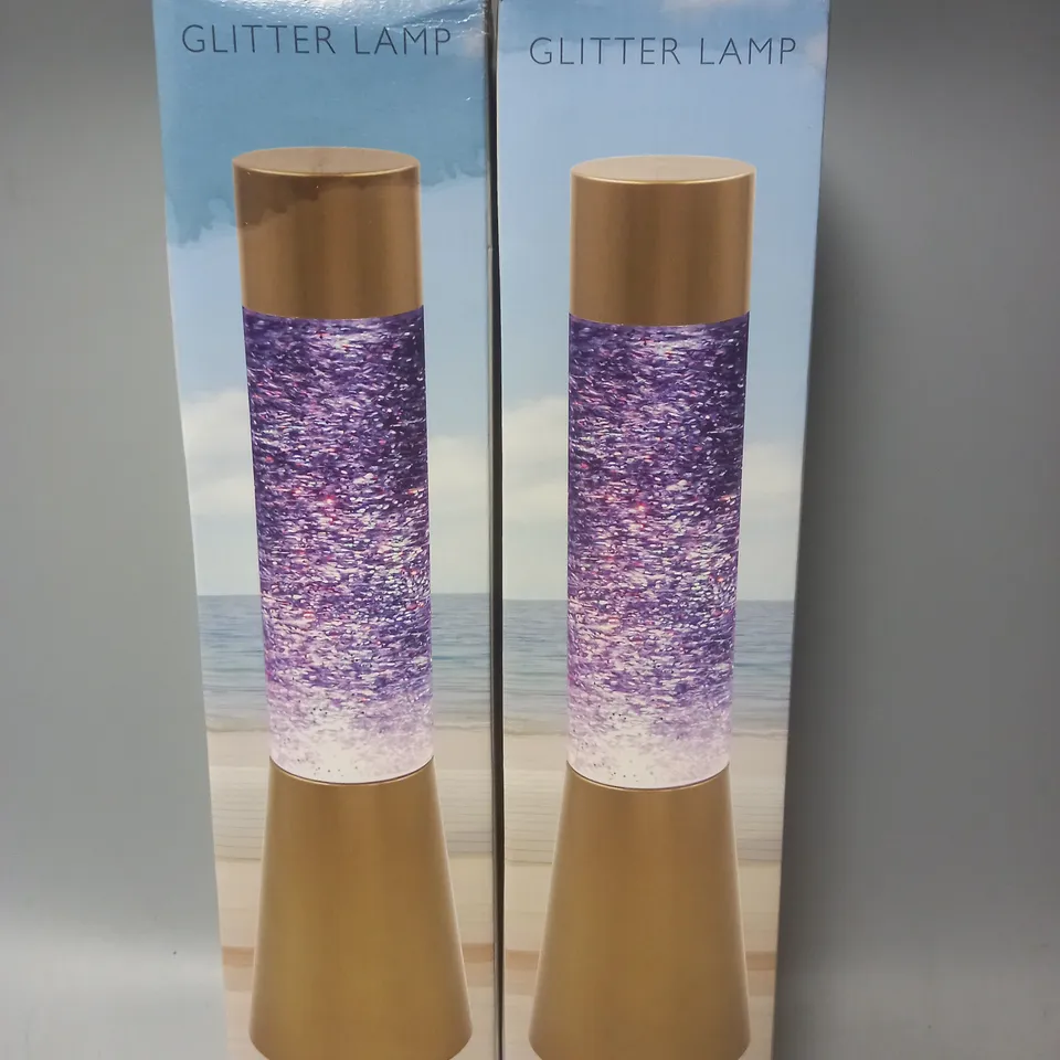 LOT OF 15 COLOUR CHANGING GLITTER LAMPS / COLLECTION ONLY