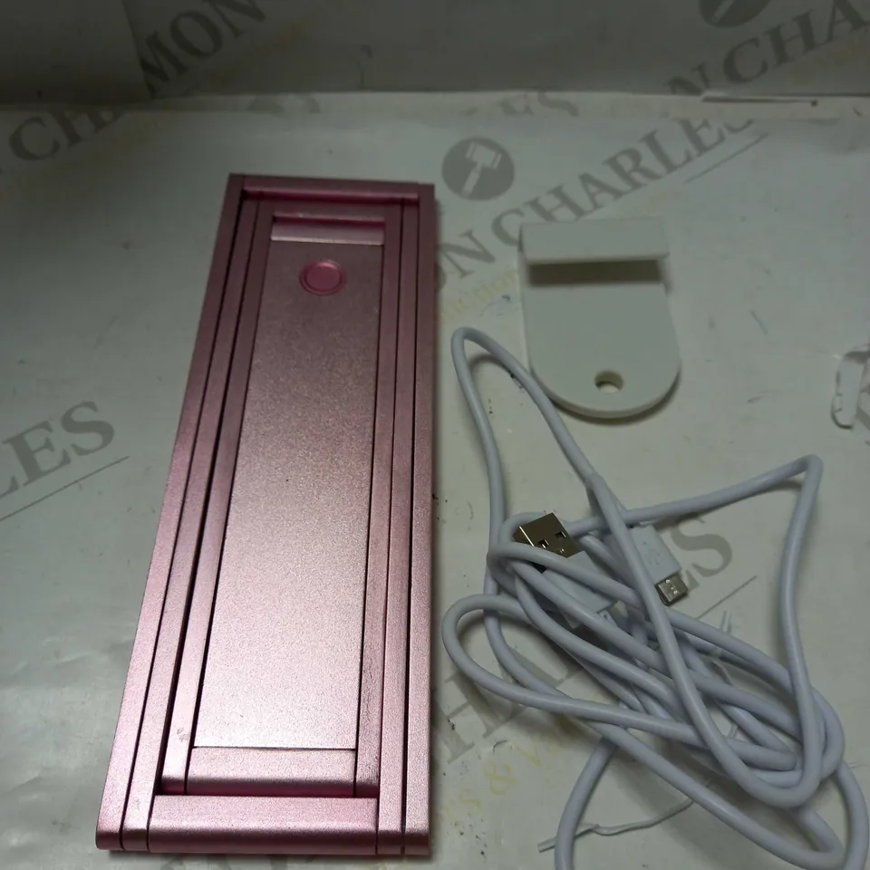 AURAGLOW FOLDABLE RECHARGING LED DESK LIGHT - PINK