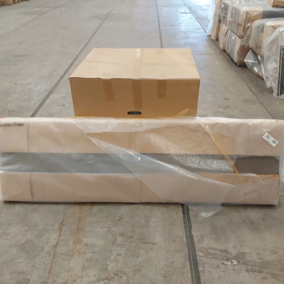 BAGGED DESIGNER 180cm SUPERKING FABRIC UPHOLSTERED SONET NUTMEG HEADBOARD 