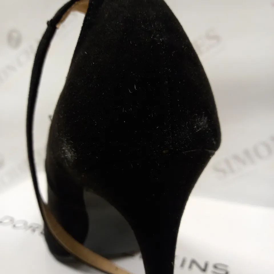 DOROTHY PERKINS BLACK SAUDE LOOK HIGH HEELS, UK SIZE 6