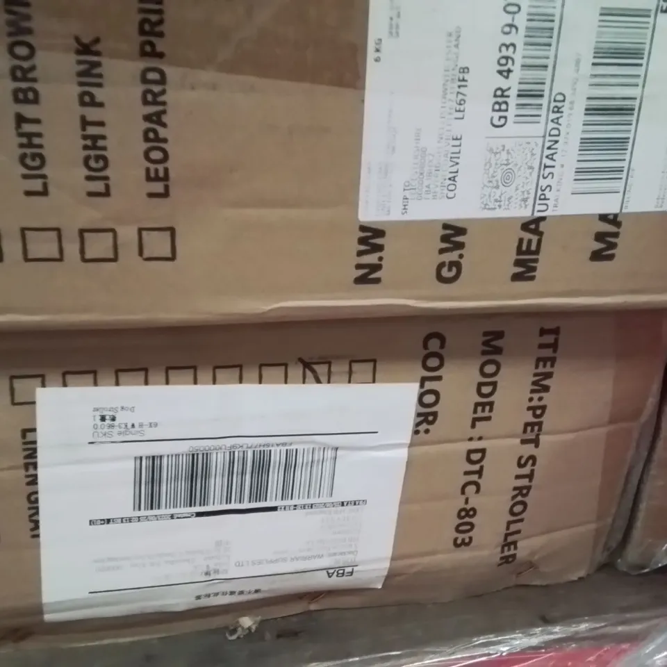 PALLET OF ASSORTED ITEMS TO INCLUDE: PET STROLLER, MATTRESS TOPPER, LED MIRROR ECT