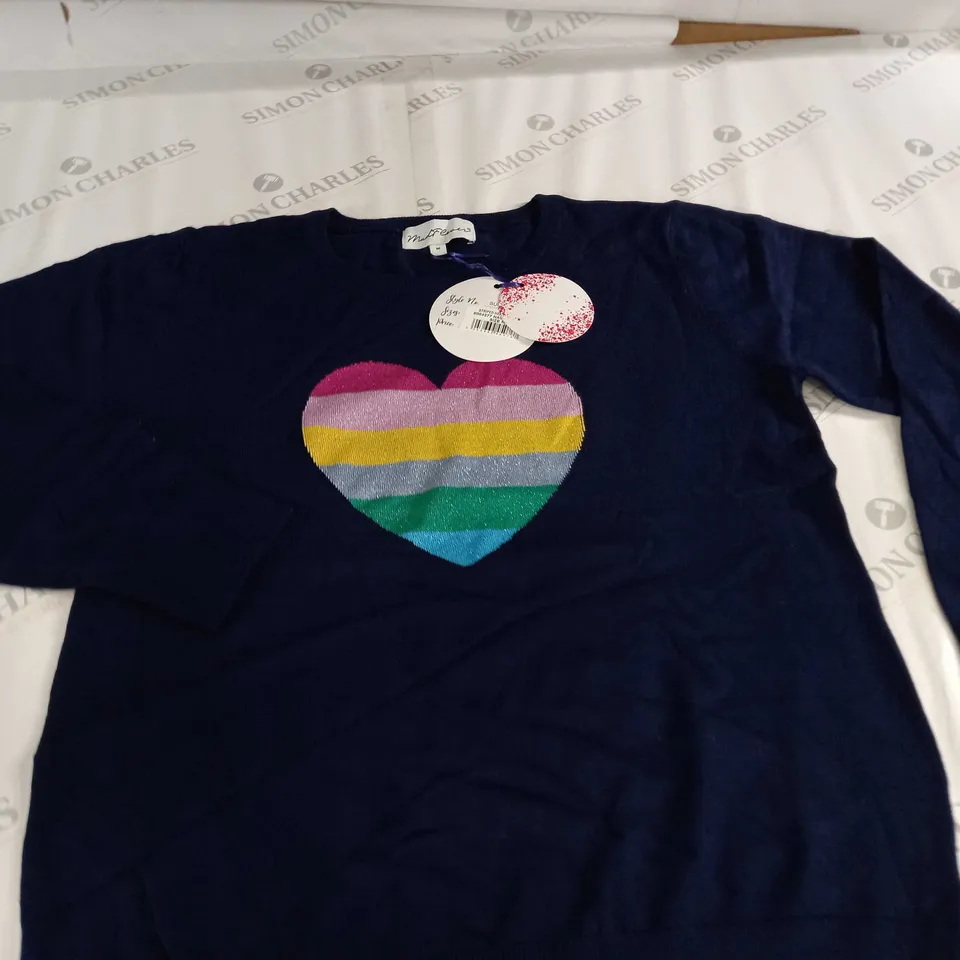 MUD FLOWERS STRIPED HEART JUMPER - M