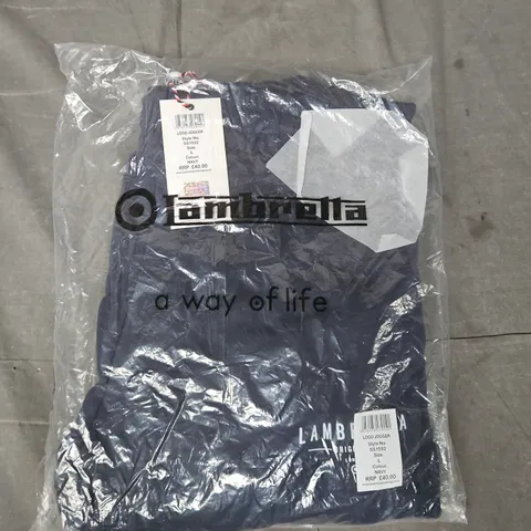 LAMBRELLA LOGO JOGGER PANTS IN NAVY SIZE LARGE