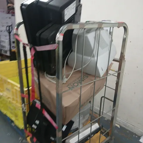 CAGE OF ASSORTED PRODUCTS TO INCLUDE; HP OFFICEJET, OFFICE TELEPHONES AND VIEWSONIC MONITOR