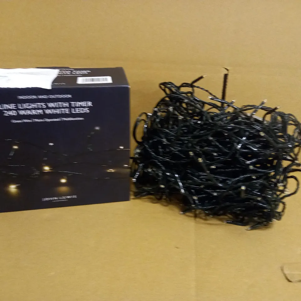 LINE LIGHTS WITH TIMER 240 WARM WHITE LEDS