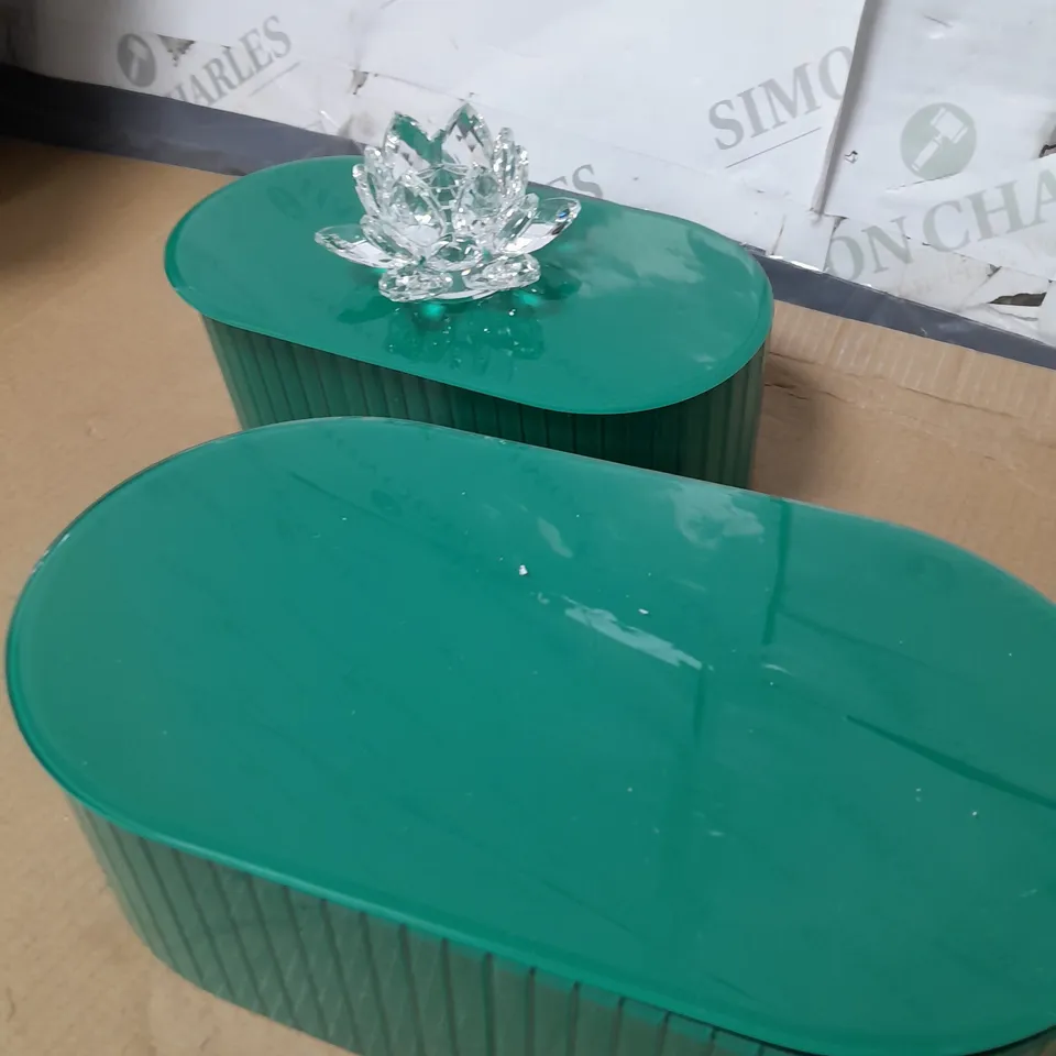 JM BY JULIEN MACONDALD SET OF 2 LOZENGE TRINKET BOXES