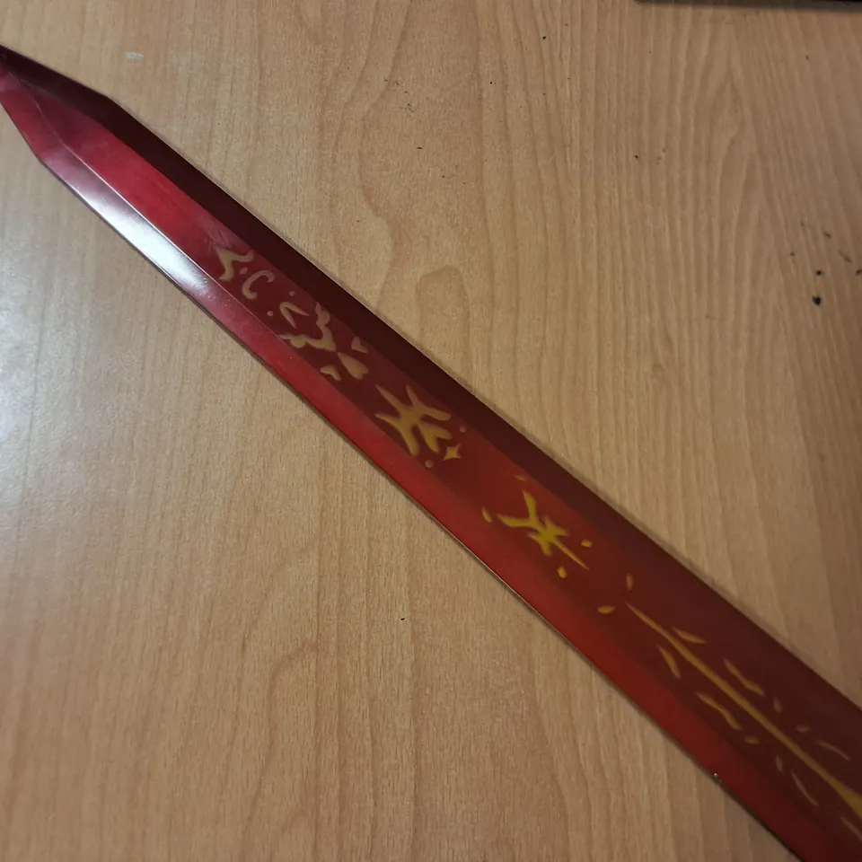 DECORATIVE 29" GREAT SWORD WITH RED BLADE