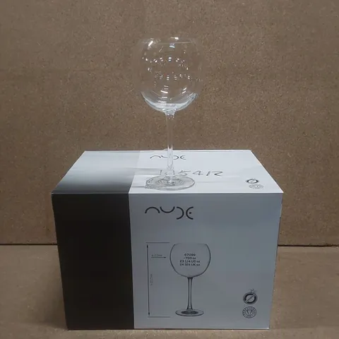 BOXED SET OF 8 NUDE WINE GLASSES