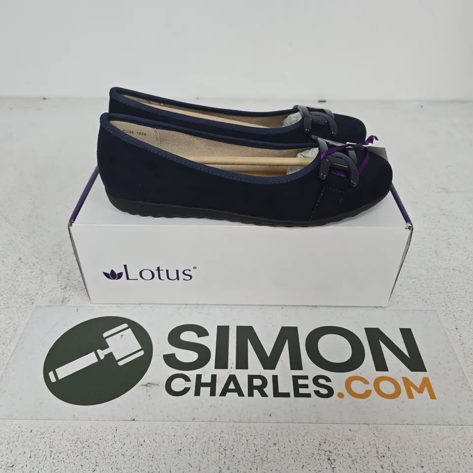BOXED PAIR OF LOTUS ELENI NAVY SHOES - EU 38