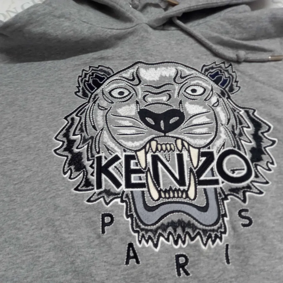 KENZO GREY HOODIE - MEDIUM