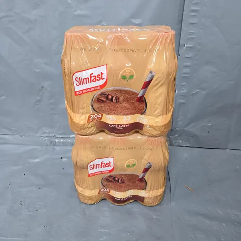 2 SEALED 6 PACK OF SLIMFAST CAFE LATE BALANCED MEAL DRINKS 