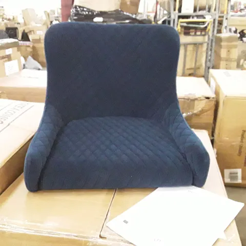 BOXED SET OF 2 UPHOLSTERED FABRIC DINING CHAIRS - BLUE (1 BOX)