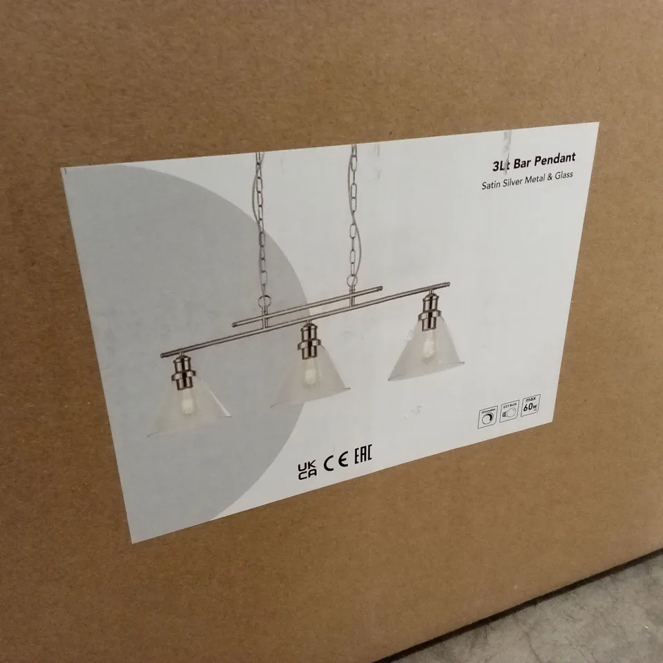 BOXED 3-LIGHT BAR PENDANT