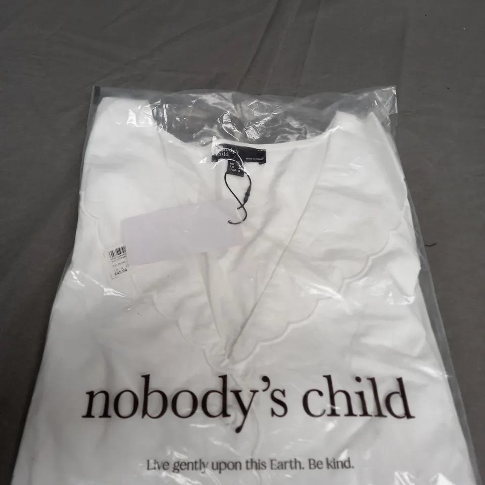 BOXED NOBODYS CHILD TILLY BLOUSE IN WHITE - UK 12