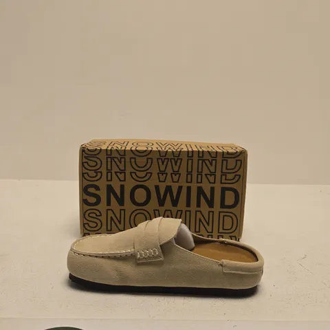 SNOWIND BEIGE SUEDE LOAFERS – BOXED SIZE EU 37