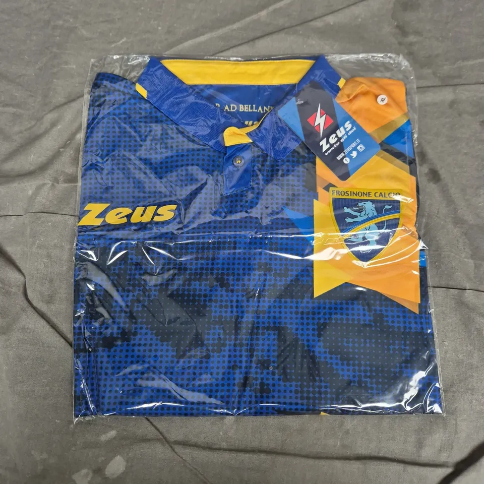 BAGGED FROSINONE CALCIO THIRD SHIRT 2023/24 – MEN’S XL – ZEUS (BLUE/YELLOW)