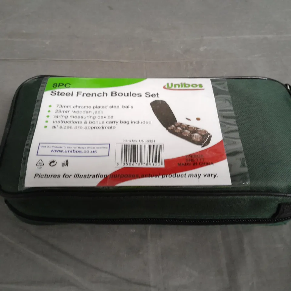 8 PIECE STEEL FRENCH BOULES SET