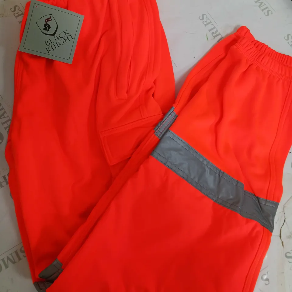 BLACK KNIGHT ORANGE REFLECTIVE HI-VIS PANTS - SIZE MEDIUM