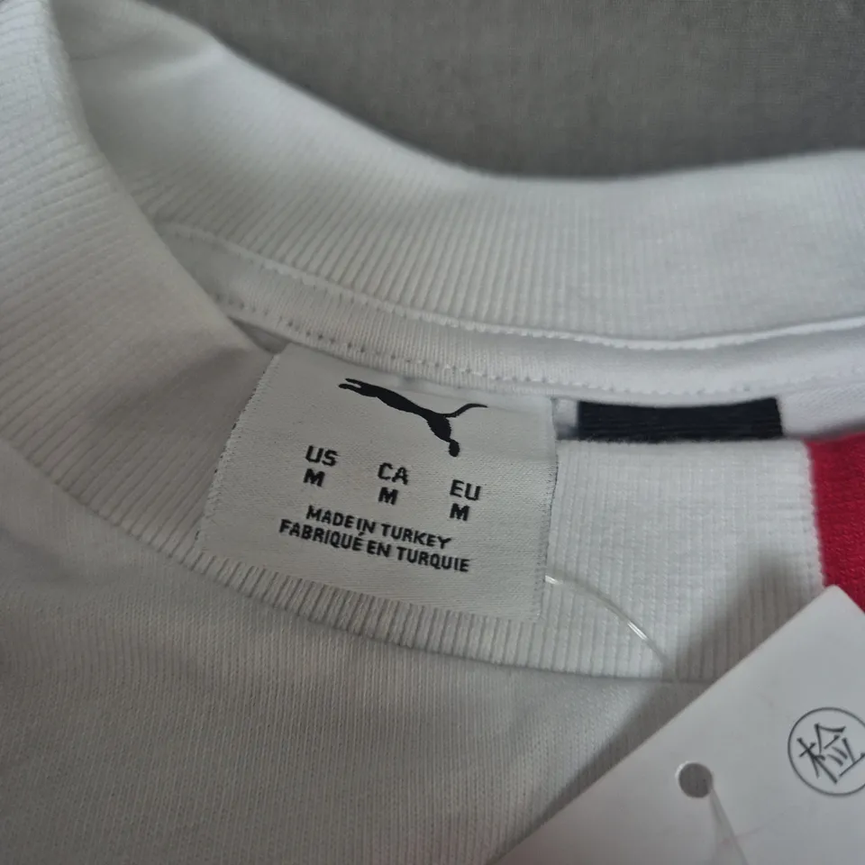 PUMA FERRARI SPONSOR T‑SHIRT – WHITE, SIZE M (US/CA/EU)