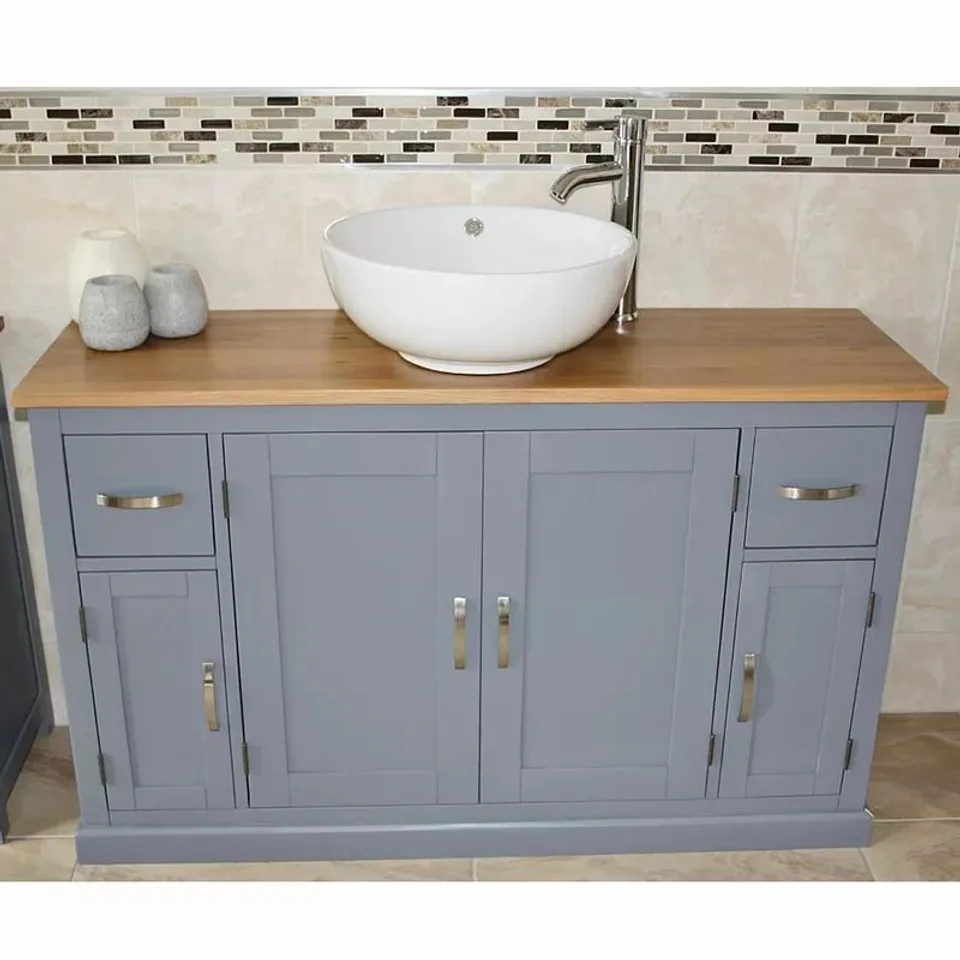 BOXED SOLID BEECH BISKRA 1230MM FREE-STANDING SINGLE VANITY (1 BOX)